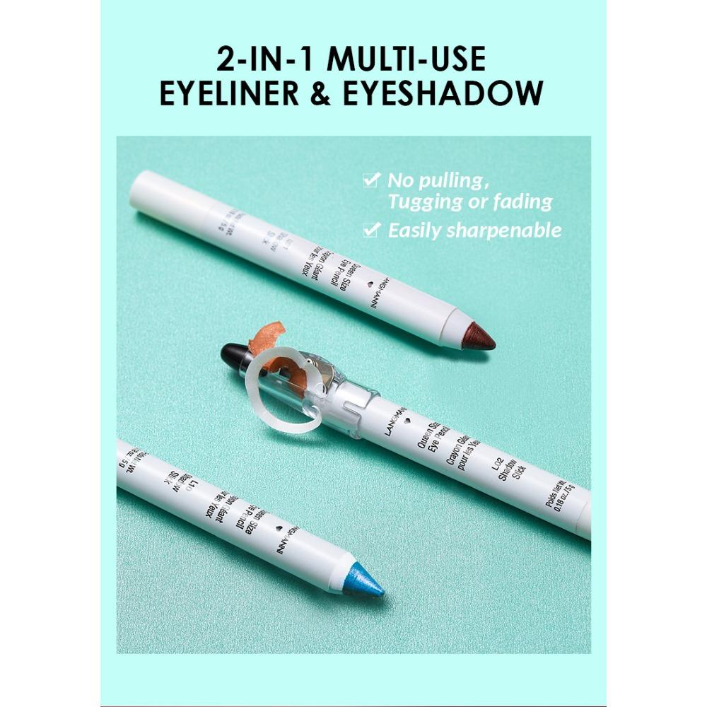 LANGMANNI Eye Makeup Color Eye Shadow Pens Lasting Without Fainting and Rolling Pen Knife Can Be Cut with Eye Shadow Pens