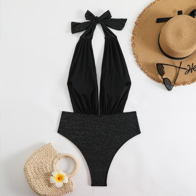 One-piece Swimsuit Female Tight Sexy Hot Girl Bikini Deep V Backless High-end No