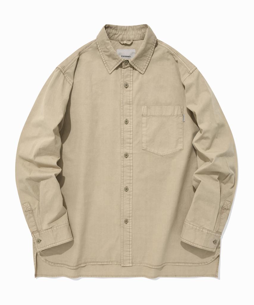 COVERNAT Pocket Dyed Shirt Beige