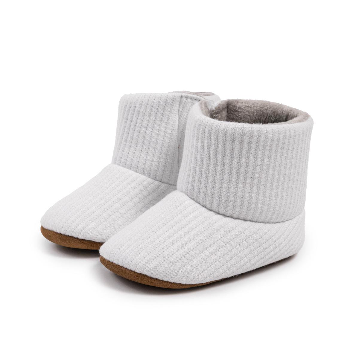 2024 Knitted Baby Boots: Velvet-Lined, Warm Winter Toddler Shoes