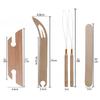 Inkle Weaving Shuttle Kit Strap Webbing Tool Set Beech Weaving Tool Shuttle