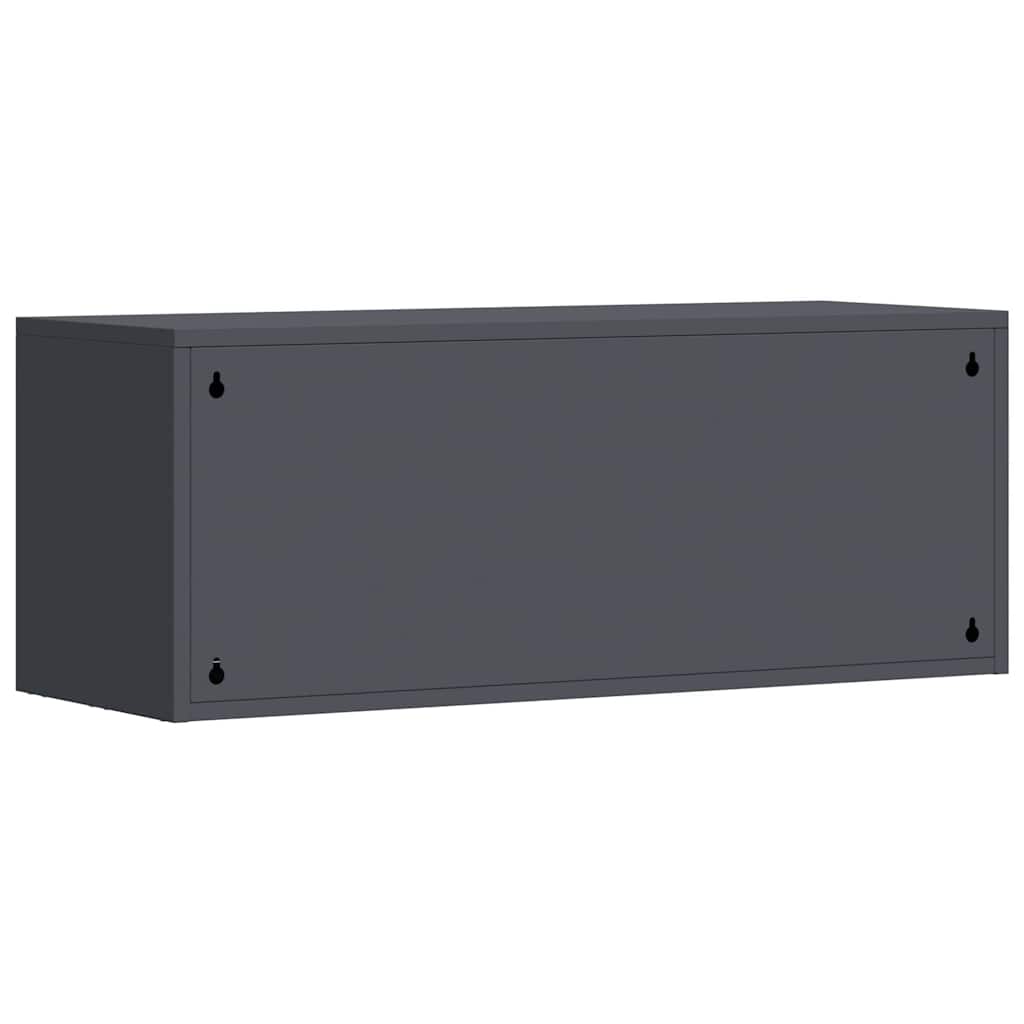 Wall Mounted Garage Cabinet with Gas Spring Door Anthracite