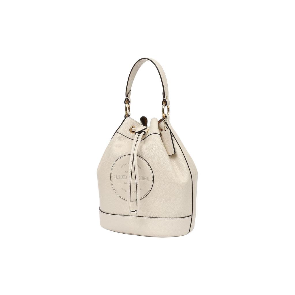 Coach Dempsey 22 Classic Leather Bucket Bag Women Handbags White C4100-IMCHK