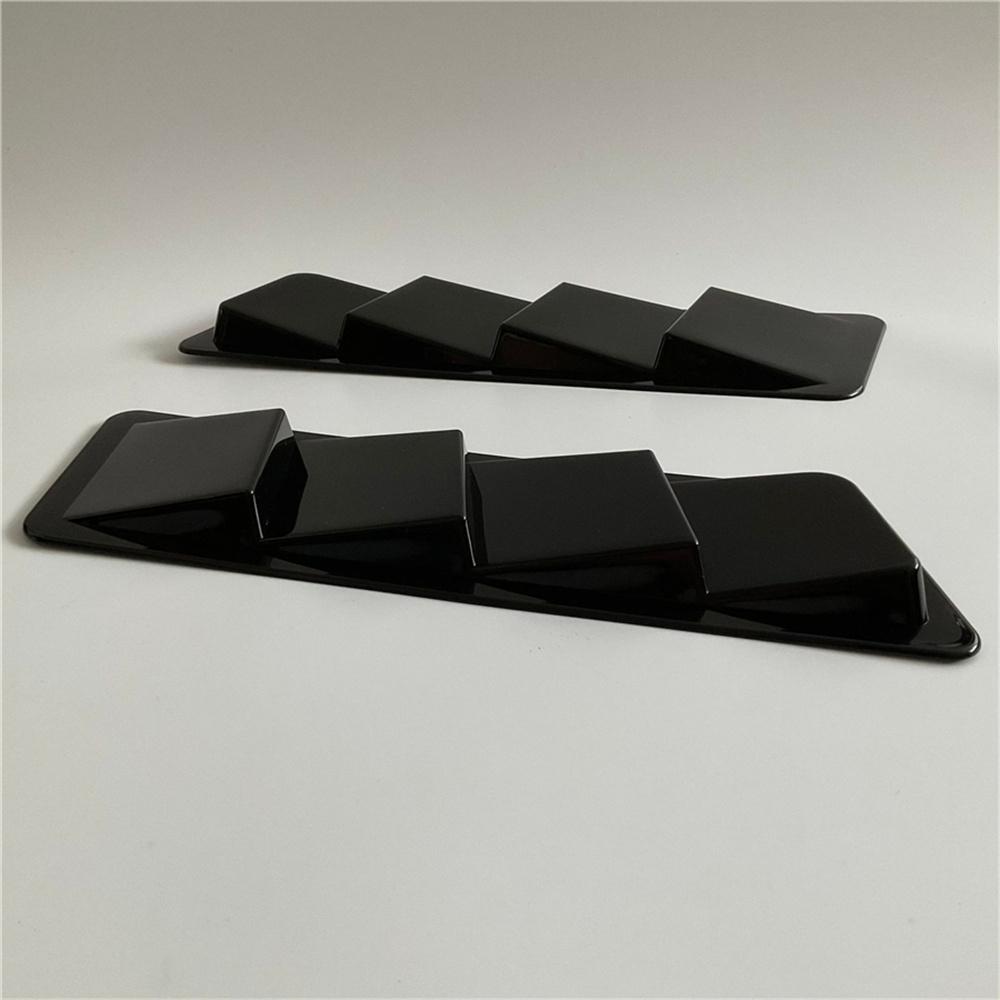 1Pair Glossy Black Air Flow Intake Hood Scoop Vent Cover Universal Car Styling