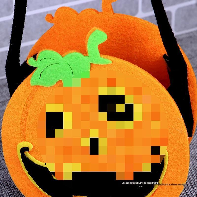 Halloween Pumpkin Trick-or-Treat Children's Handbag - Handmade Small Gift Material Pack