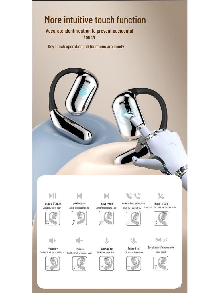 Q16Pro Bluetooth Noise Reduction Headphones with Smart Touch Screen