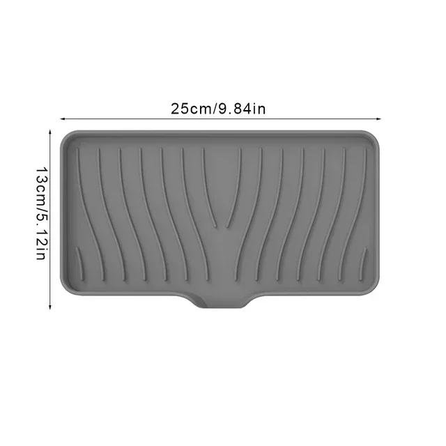 New Silicone Faucet Mat Kitchen Sink Tray Soap Dispenser Sponge Drain Pad Sink SplashDrying Mat Countertop Storage Tray SoapTray