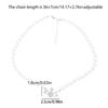 Planet Pearl Choker Necklaces for Women Crystal Rhinestones Pearl Bead Necklaces Ladies Wedding Pearl Bead Chain Neck
