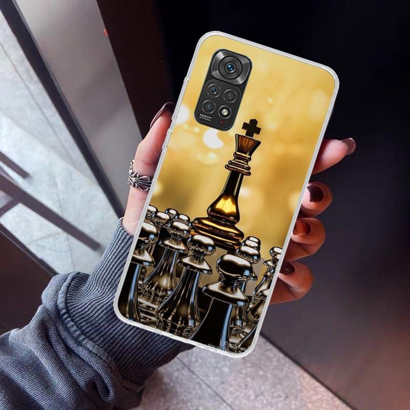 Wettkampf-Schachspiel Handyhülle Für Xiaomi Redmi Note 10 11 12 13 14 15 Pro Plus 11S 12S 14S 11T 11E 10S Weiche TPU-Rückseite R