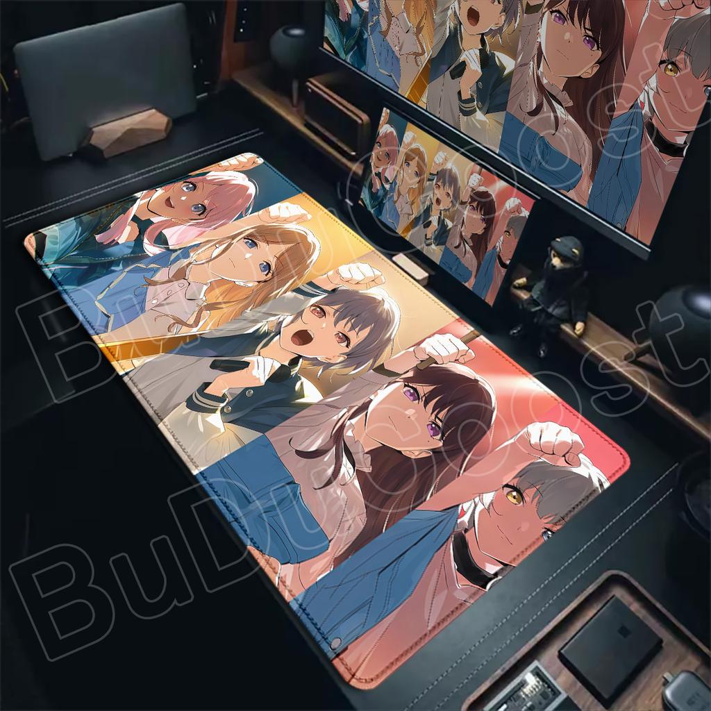 Office Laptop Keyboard Tabletop Mats Cute Girl Shiina Taki M-MyGO BanG Dream Mouse Pads Large Locking Edge Decoration Gaming Rug