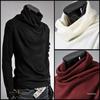 Men's Slim Fit Turtleneck Knit Sweater: Spring & Autumn Solid Color, Korean Style Long Sleeve Pullover.