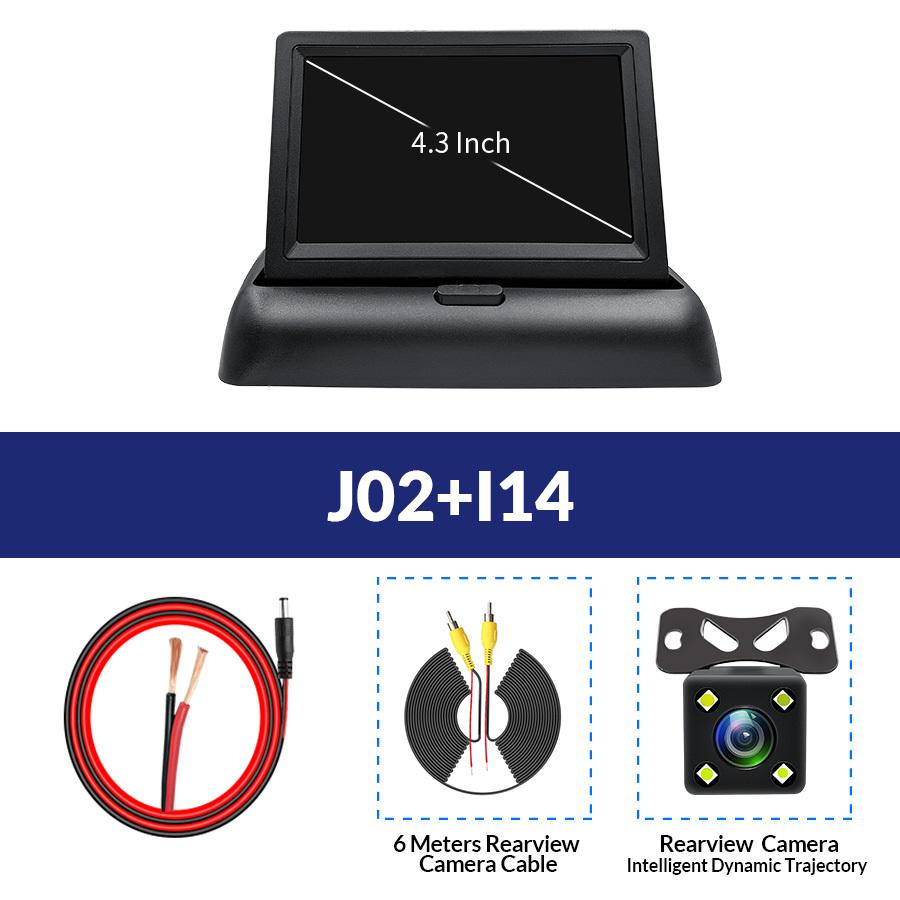 4,3-palcový TFT LCD monitor do auta Sklopný displej Parkovací systém spätnej kamery pre zadné auto NTSC PAL