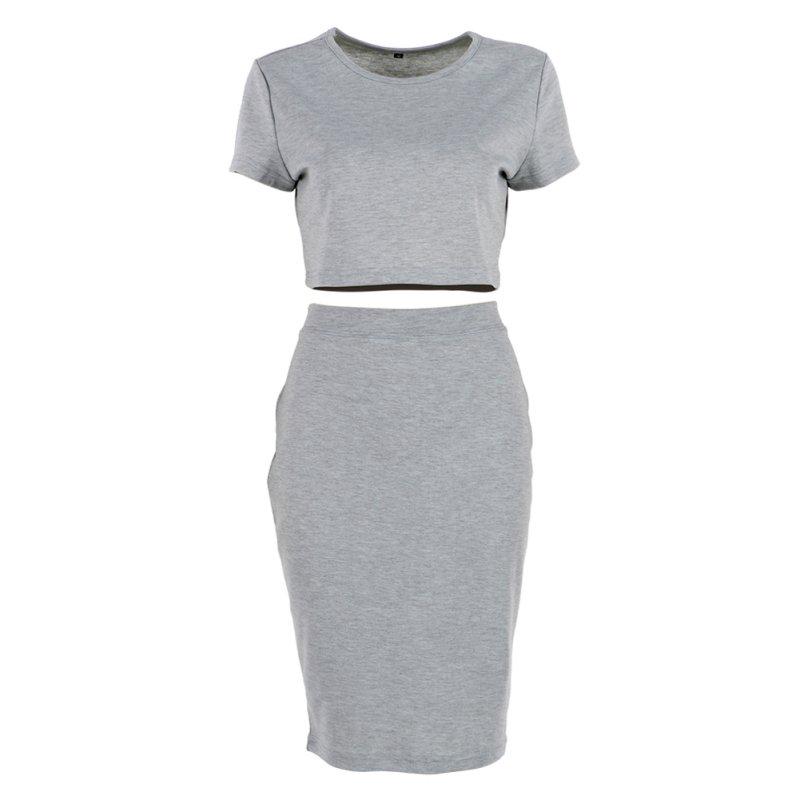 Letní dámské klubové šaty Dvoudílné oblečení Bodycon Midi šaty