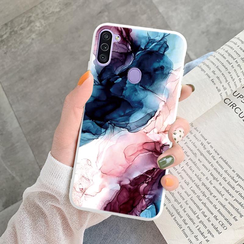 

Marble Pattern Phone Case For Samsung Galaxy A11 A 11 M11 Protective Cover Case Pink Silicone Soft Funda For Samsung M14 M15 M23 Samsung M11