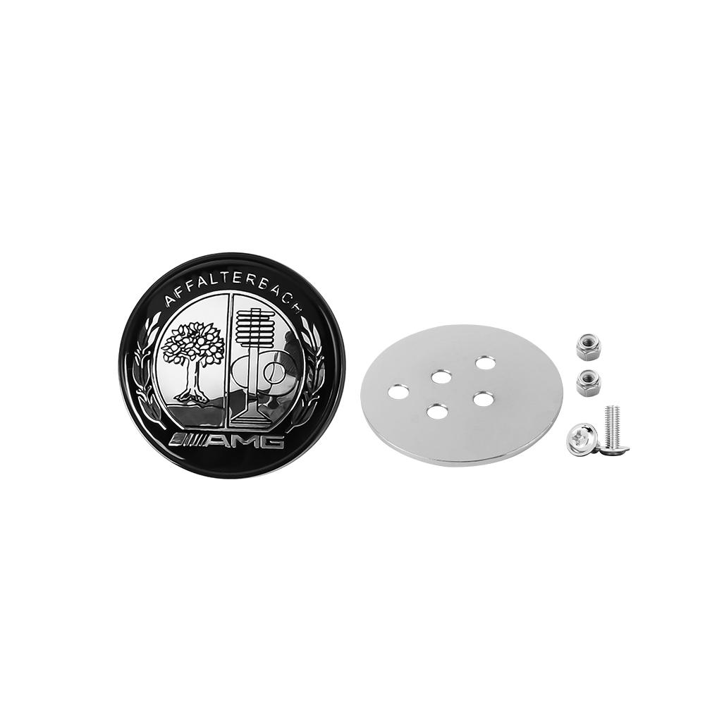 38/42/60MM Car Metal Flat Hood Badge Front Badge Logo Sticker For Mercedes Benz AMG W212 W213 W205 W177 W176 CLS CLA CLK CLG GLS