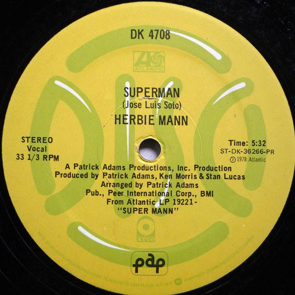 

12inch Record HERBIE MANN - Superman DK4708 Atlantic, ATCO 1978 US Soul/Funk Used