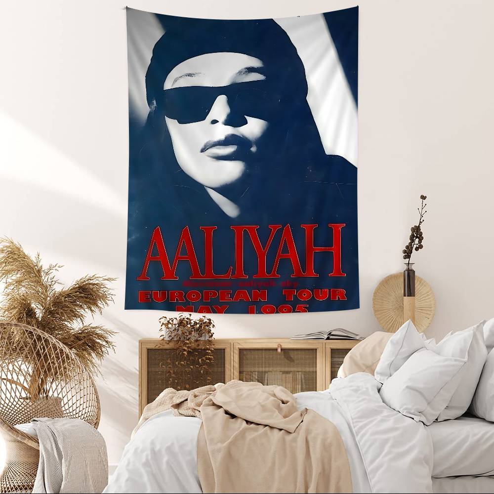 Singer Aaaliyah Hanging Bohemian Tapestry Hanging Tarot Hippie Wall Rugs Dorm Japanese Tapestry