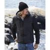 Teejays Mens Hooded Full Zip Crossover Jacket