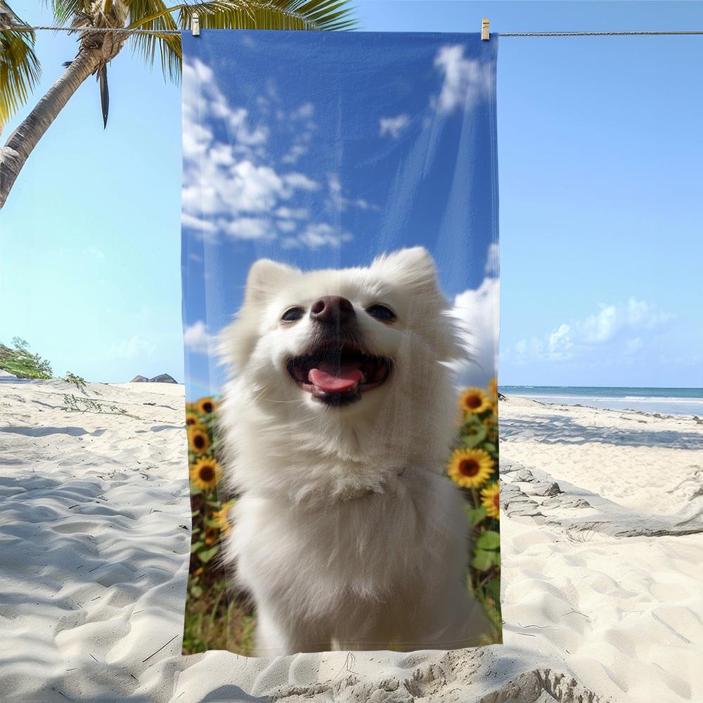 Cute Dog-Print Beach Towels: Dry Off in Style with Our Adorable Designs! Suitable for towels, bath towels, beach towels