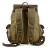 Men'S Backpack Canvas Casual Backpack Trendy Computer Bag Oil Wax Canvas With Leather Bag Trendy Street Style