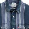 Levis Striped Loose Western Long Sleeve Shirt Men shirts Blue A1919-0040
