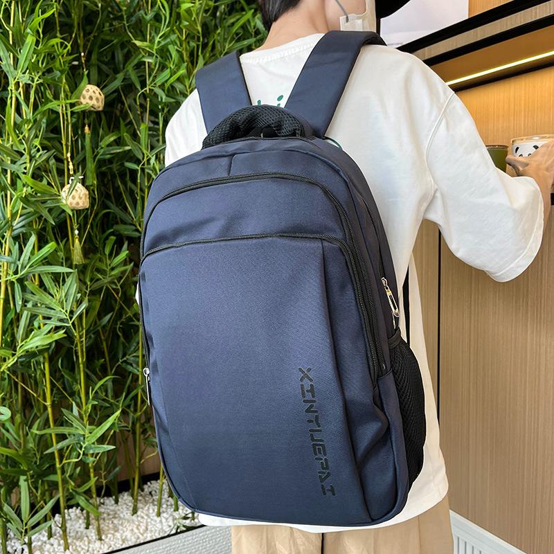 Simple Backpack for Junior High School Students New Student Schoolbag Large Capacity Commuter Leisure Backpack Men's Computer Bag Travel