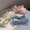 Damen Haarspange Satin-Schleife Decor Anti-Rutsch-Design Haarklammer Hinterkopf Haiklammer Urlaubsreise Strand Haarschmuck