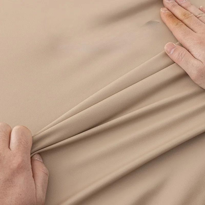 2pcs/Set PU Waterproof Solid Color Stretch RV Dinette Cushions Cover Spandex Soft RV Camper Car Bench Seats Covers