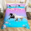 Galloping Horse Bedding Set Horse Duvet Cover Twin Full Queen King Farmhouse Animals Comforter Cover for Kids Girls Teens Room