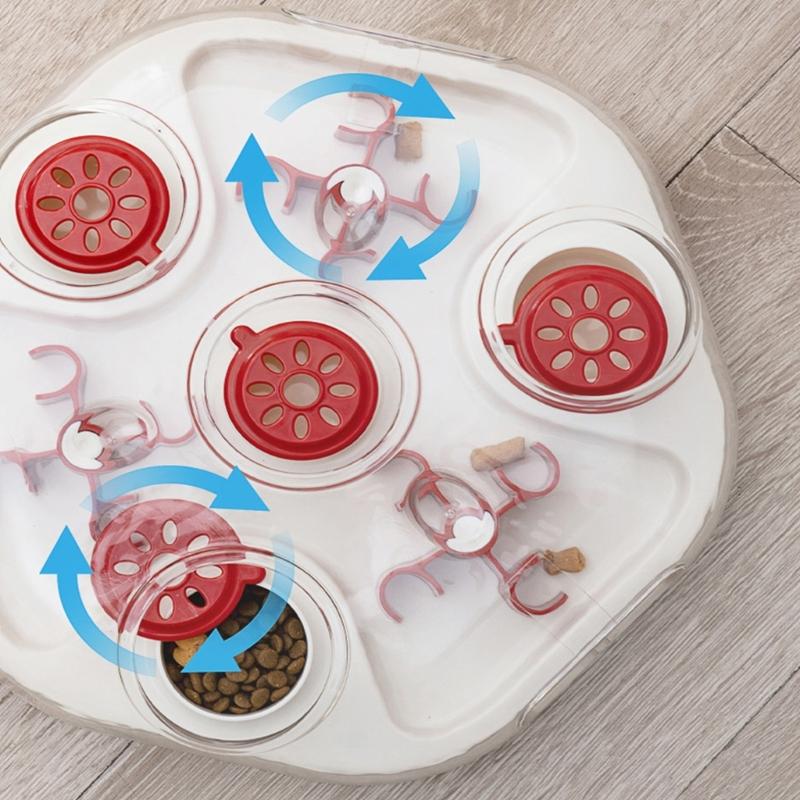 Two Phase Challenge Animal Food Dispenser Plaything With Viewable Structure To Stimulate Hunting Urge And Reduce Fast Eating