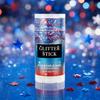 16G Glitter Stick for Face Hair Body, Independence Day Patriotic Glitter Stick, Red Blue White Makeup Stick for 4th of July, Veterans Day