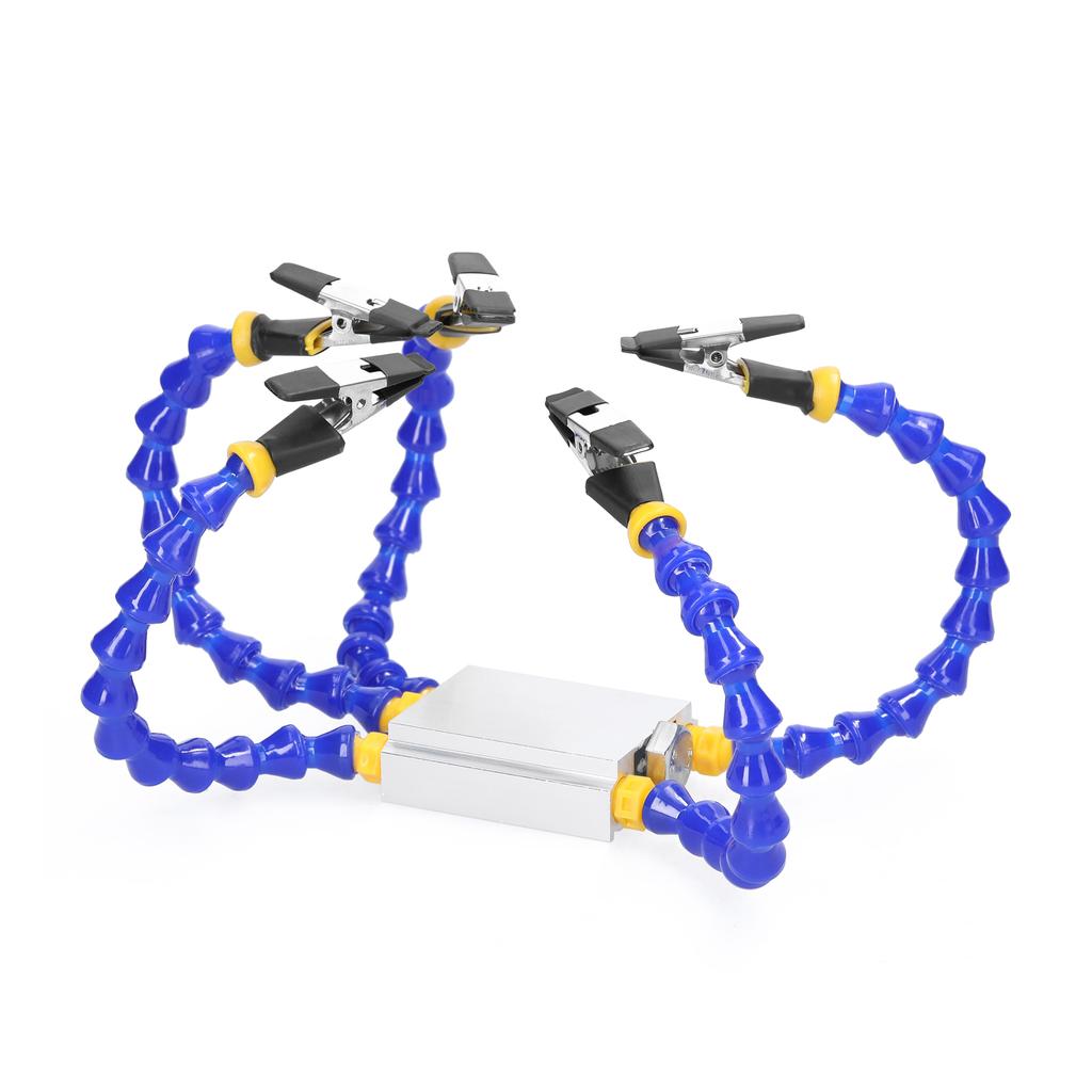 Benches Vise Table Clamp with Flexible Arm Aluminum Alloy Clamp Soldeirng Iron Holder Printed