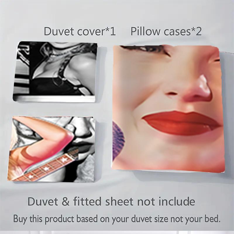 3Pcs Taylor Swift'S Musical Journey Bedding Sets For All Sizes New 3D Printed Bed Cover Comforter Duvet Cover Pillowcase Bedroom Decoration