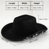 Classic Shiny Western Cowboy Hat Wide Brim Star Glitter Cowgirl Hat Cap Ethnic Style Summer Hat Costume Accessories