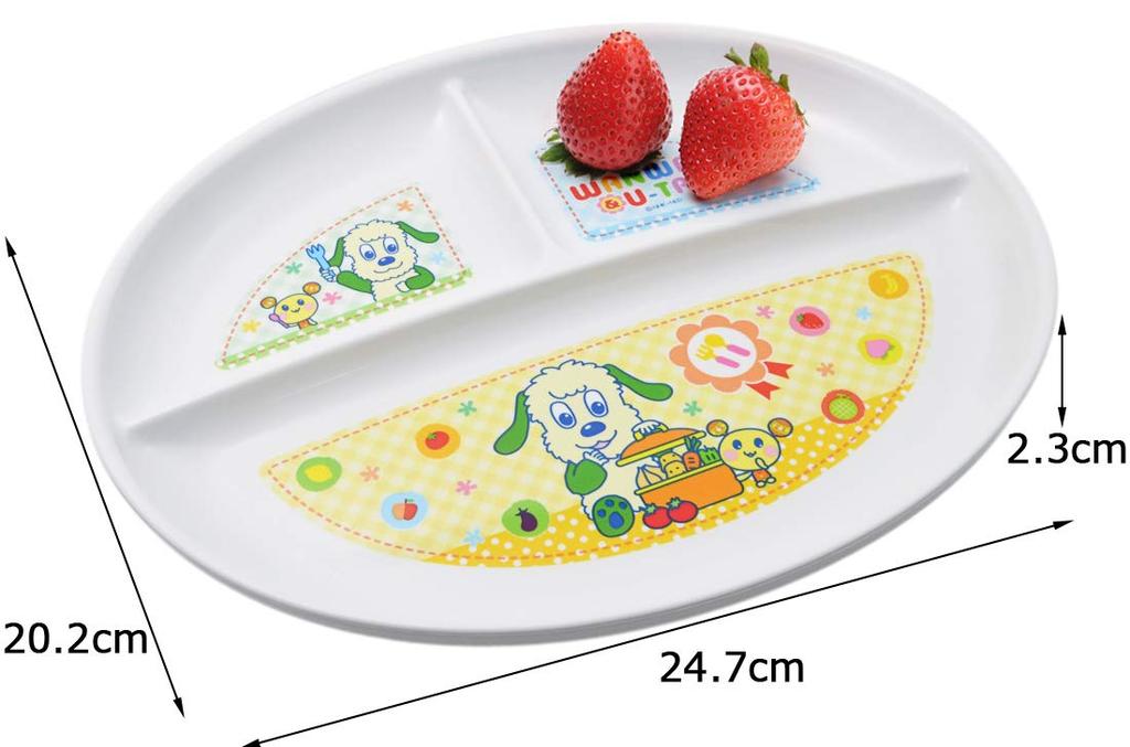 Skater Dishwasher Safe Lunch Plate Width x Depth x Height Made in Japan XP17 20.2 24.7 2.3cm Inai-in-ai-boo!