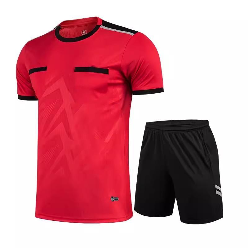 Divise da Calcio 2025 Uomo Uniformi da Arbitro Maglie da Calcio Magliette Tasche Maglietta da Squadra a Maniche Corte Abbigliamento Sportivo