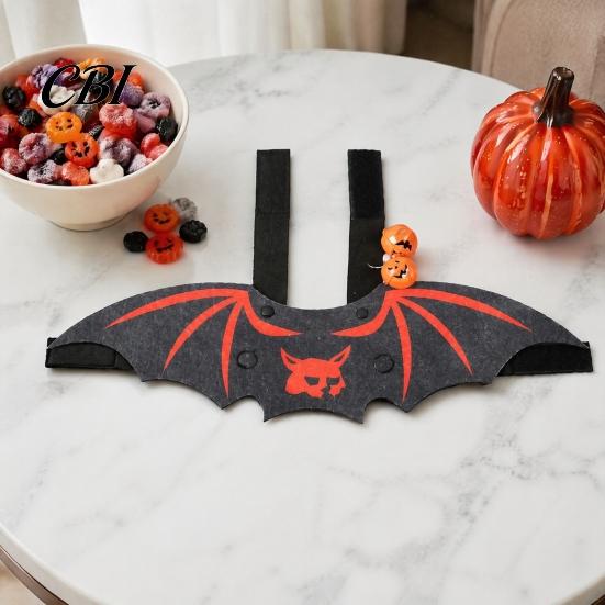 Cute Cat Bat Costume Halloween Pet Wings, Costume, Skeleton Wings Creative Dog Suit with Bells, Festive Apparel for Cats Dogs Cosplay Party
