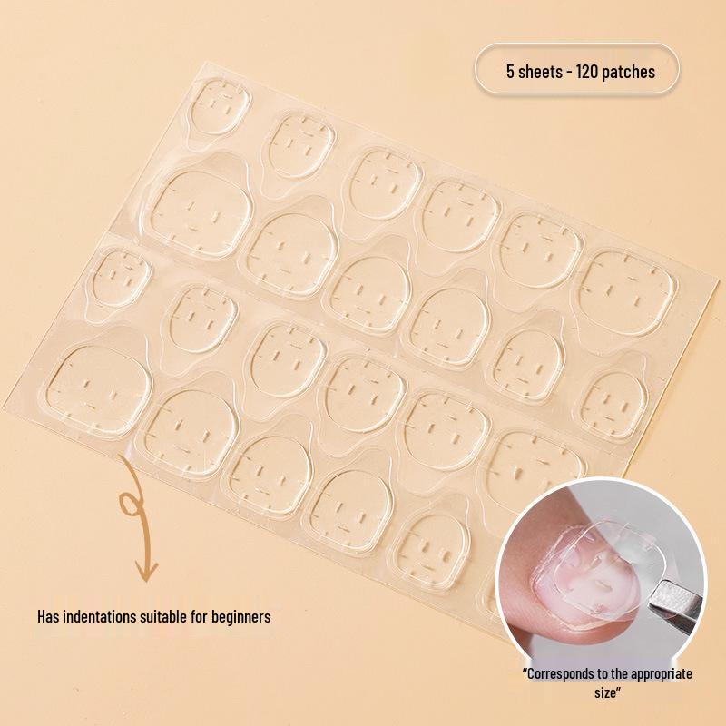 

Детские носимые наклейки для ногтей с желеобразным клеем - Двусторонние клейкие накладки для ногтей для легкого нанесения