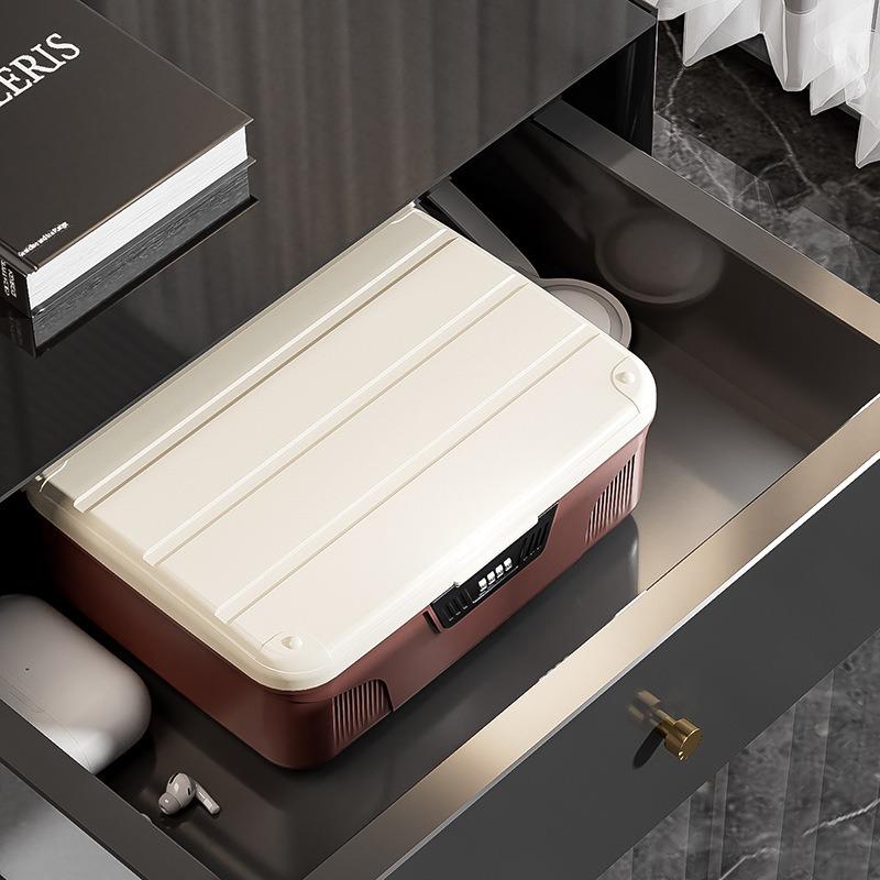 Cutie de siguranță cu blocare cu parolă cu patru cifre, cutie organizatoare portabilă pentru pașaport, cutie de depozitare de securitate pentru confidențialitate.