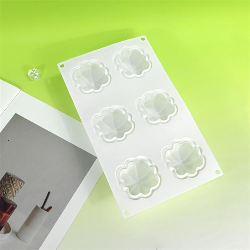 Food Grade Silicone Cake Mould With 6 Large Cavities Heat Resistant Baking Equipment For Family Party Treat