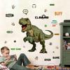Cartoon Funny Dinosaur Game Element Vinyl Wall Stickers Removable For Kids Room Bedroom Home Decoration Easy To Peel Stick
