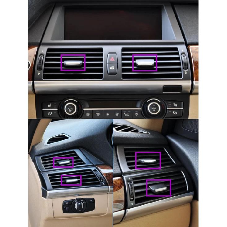 LHD RHD Front Rear Car Interior AC Air Conditioner Vent Grille Outlet Slider Clips Tab For BMW X5 E70 X6 E71 6422 6958 654
