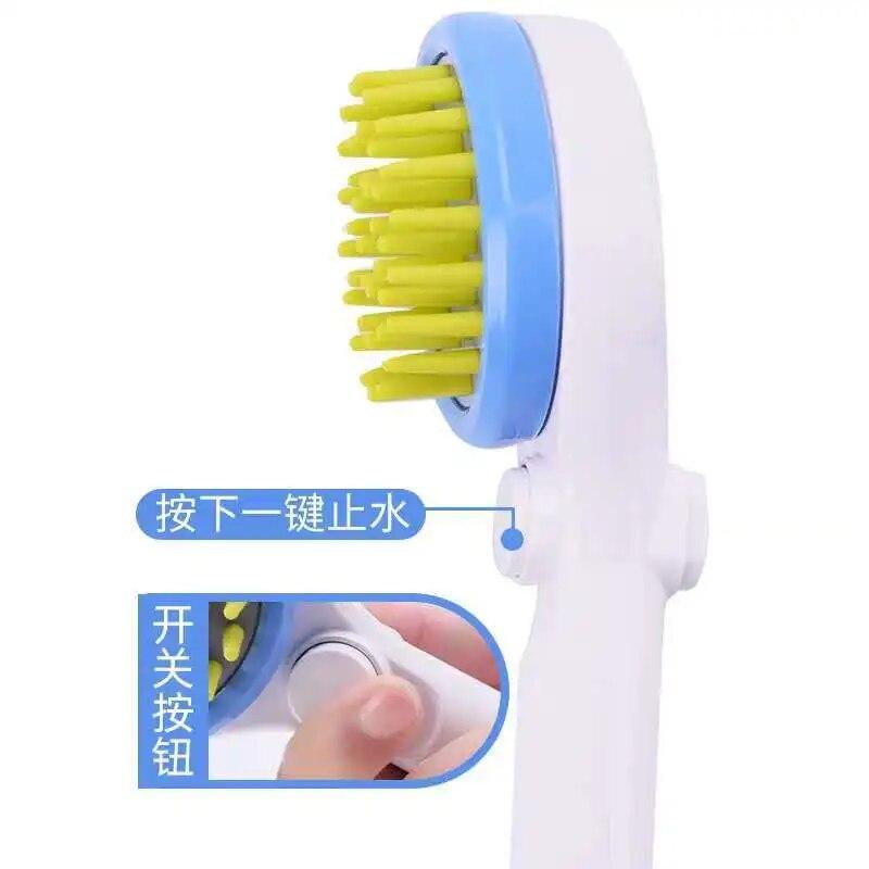 1/4’‘ Connector Pet Shower Head Bath Sprayers with Shampoo Container Dog Shower Massager Hair Grooming Cleaning Brushes