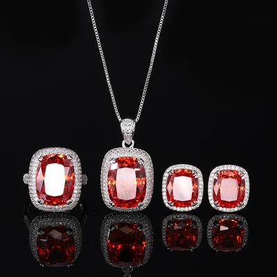 Bijoux Fond Cuivre Plaqué Or Simulation Coupe Nid d'Oiseau Orange Ensemble Simple Femme 12 * 16-10 * 12
