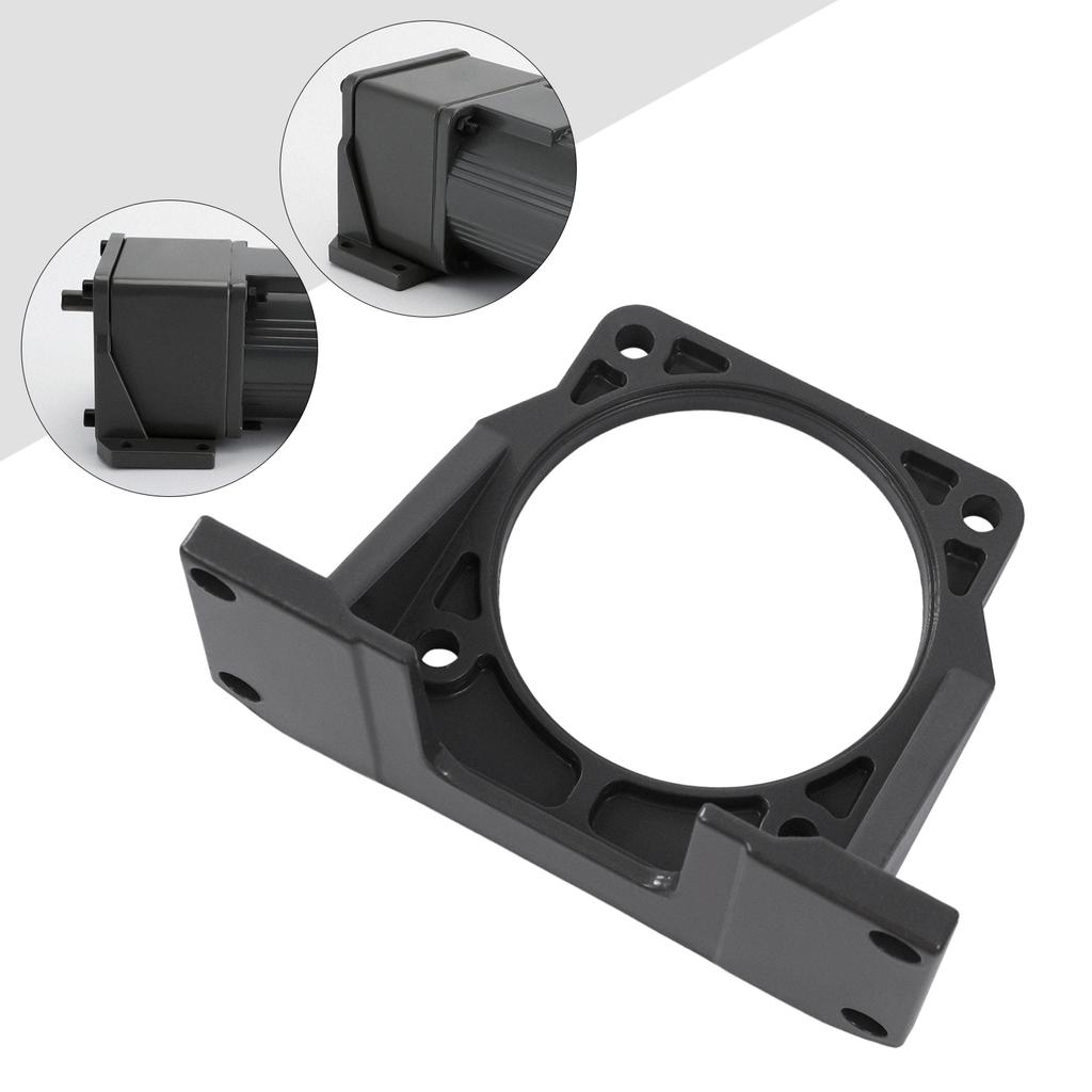AC Getriebemotor Montagehalterung, Schwarz Mini Einphasenmotor Aluminiumlegierung Halterung anwendbar für 110V 180W-370W Variable Geschwindigkeit