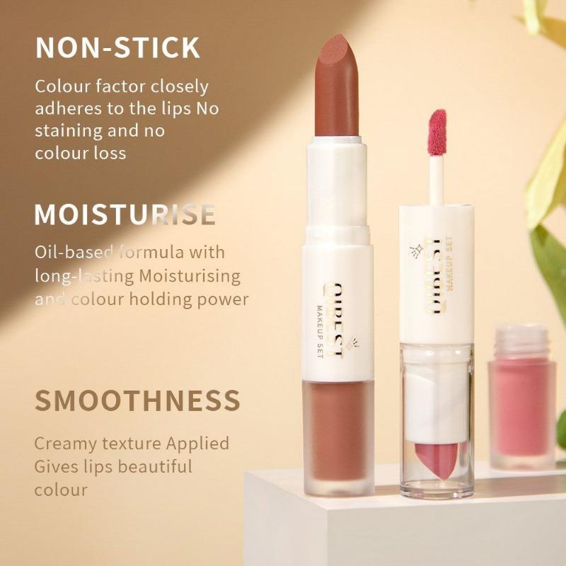 Double-ended Velvet Whitening Lipstick That Is Not Easy To Fade, Matte Non-stick Cup, Long-lasting Natural Three-dimensional Lip Glaze