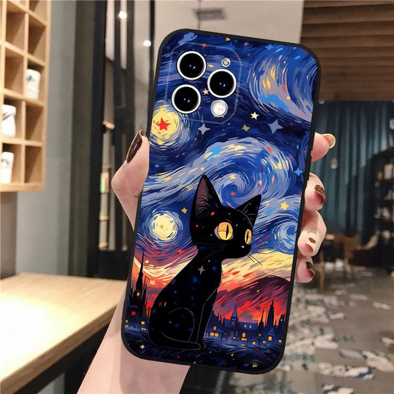 Black Cat Phone Case For Iphone 15 14 Pro Max 13 12 11 Pro Max XSMax XR 12 13 Mini 14 Plus