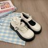 Fashion Platform Thick Heel Women Mary Jane Shoes Fashion Shallow Round Toe Shoes Casual Outdoor Street Style Single Shoes Black Loafers