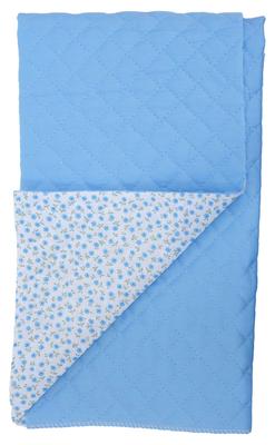 NASKA Fabric Reversible Small Flower Quilt 87cm Width X 50cm Light Blue 480C Approx. Col.5