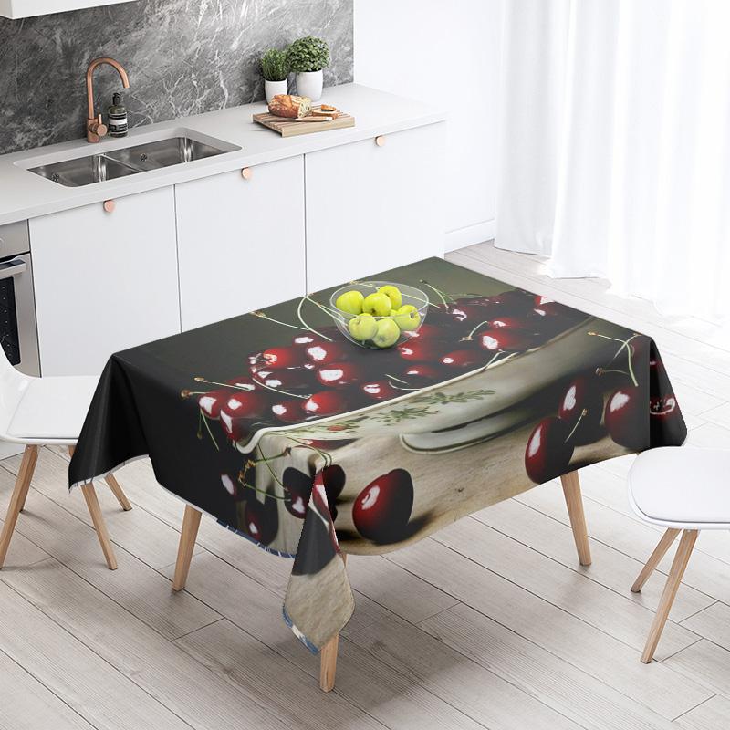Tafelkleed met Voedselthema Waterdicht en Oliebestendig Tafelkleed Scandinavische Stijl Keukentafelkleed Moderne Woondecoratie 100x145cm